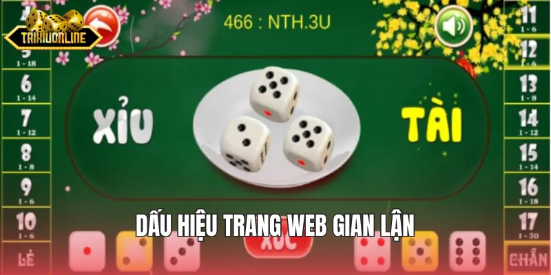 Dấu hiệu trang web gian lận để quá trình trải nghiệm an toàn
