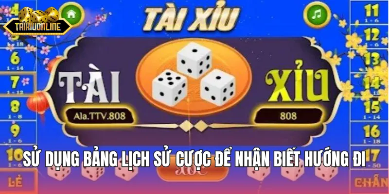 Sử dụng bảng lịch sử cược để nhận biết hướng đi tiếp theo